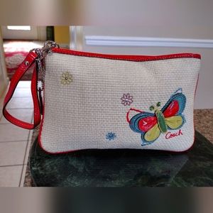 Coach Butterfly Wristlet - 9"x 5".5